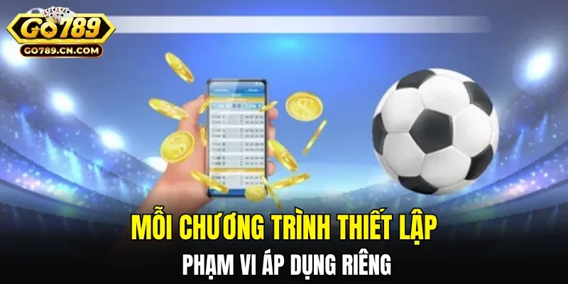 Mỗi chương trình thiết lập phạm vi áp dụng riêng